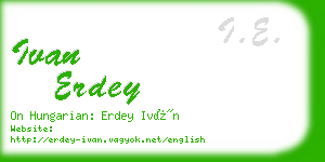 ivan erdey business card